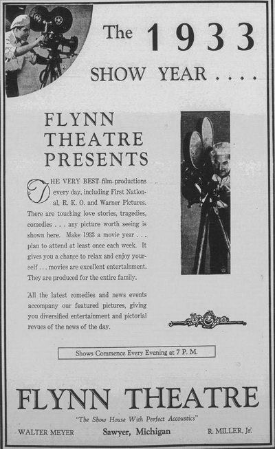 Flynn Theatre - Dec 31 1932 Ad